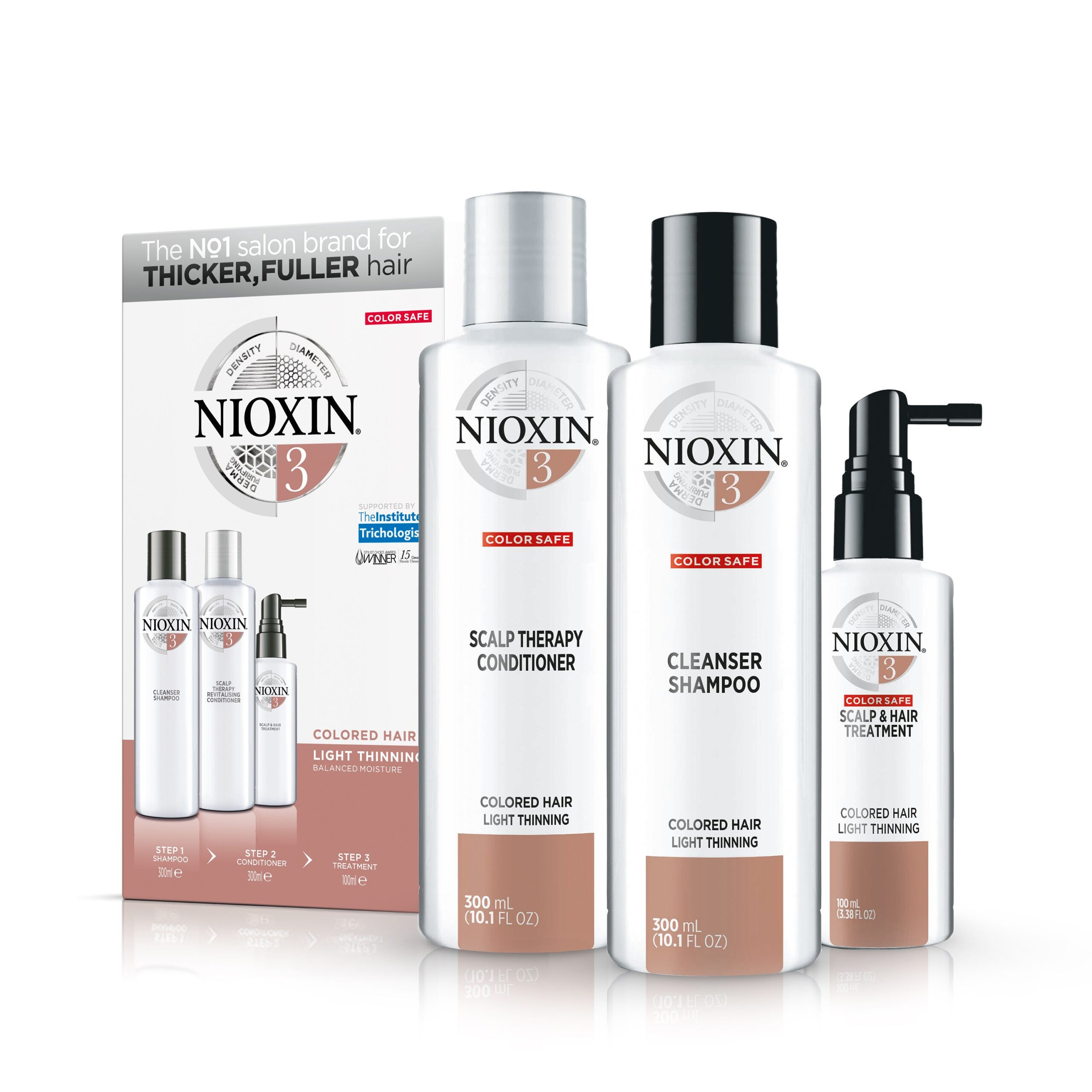 NIOXIN THREE PART LOYALTY KIT - (300ml + 300ml + 100ml) - System 3 Kit - 1 x Kit