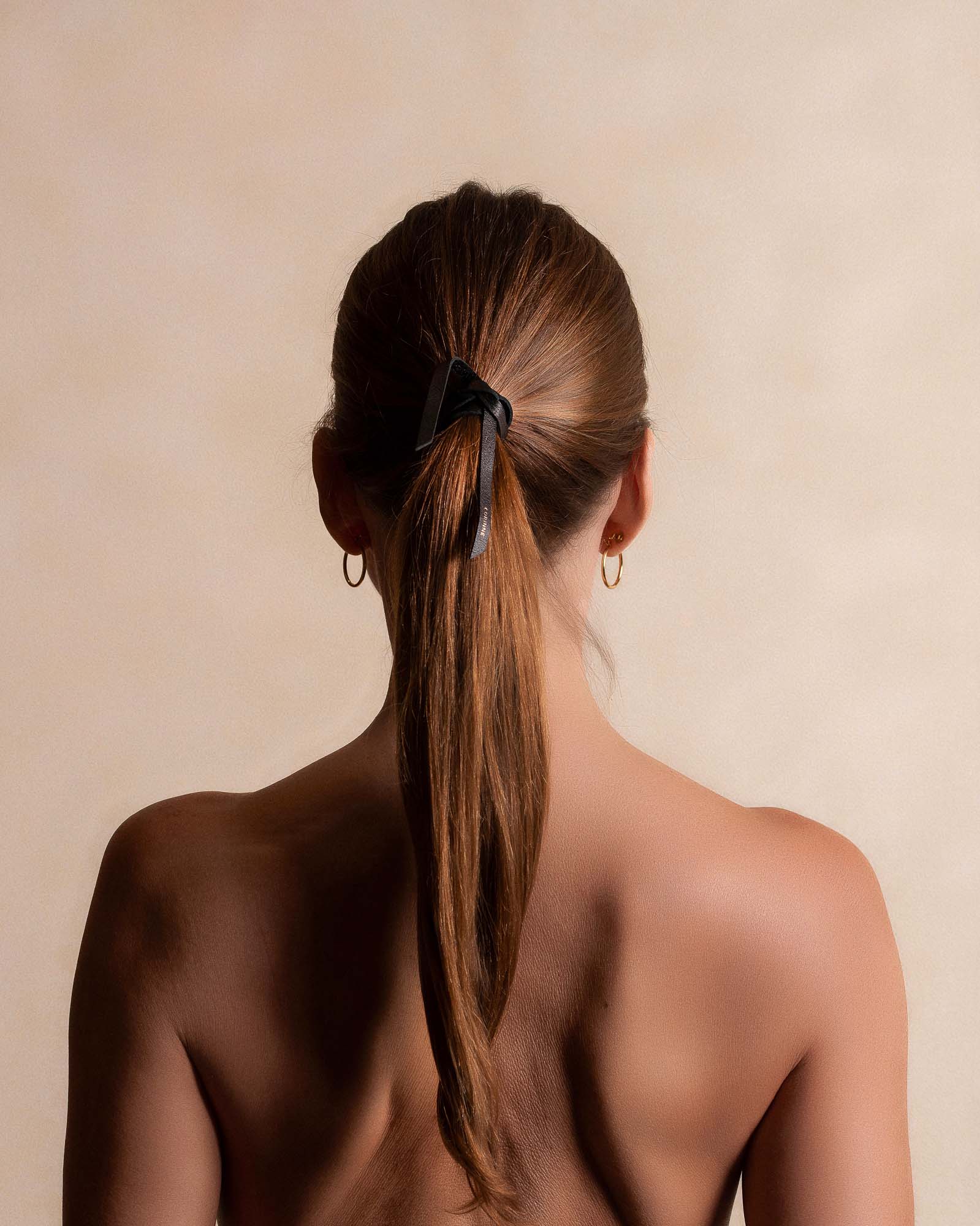 Leather Band Short Narrow Black - Image 3