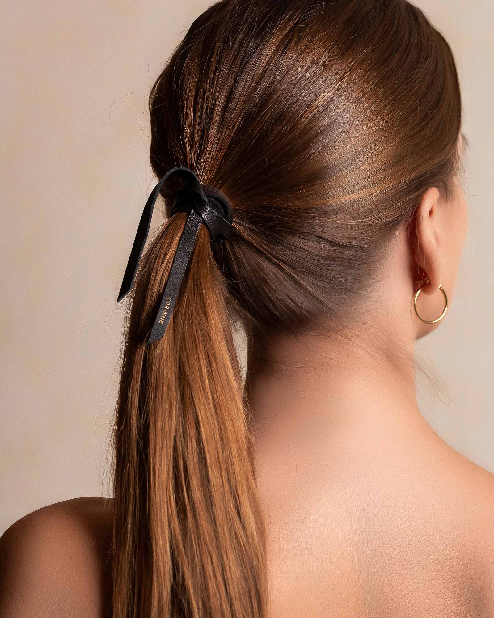 Leather Band Short Narrow Black - Image 4